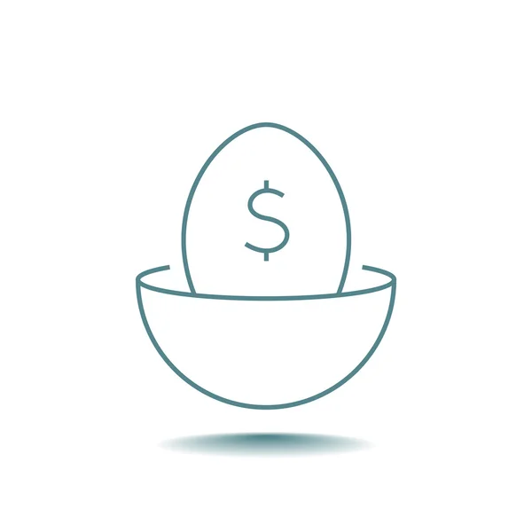 Nest eieren lijn kunst pictogram voor apps en websites — Stockvector