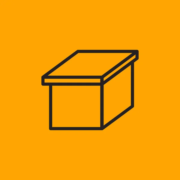 Kartonnen doos pakketpictogram — Stockvector