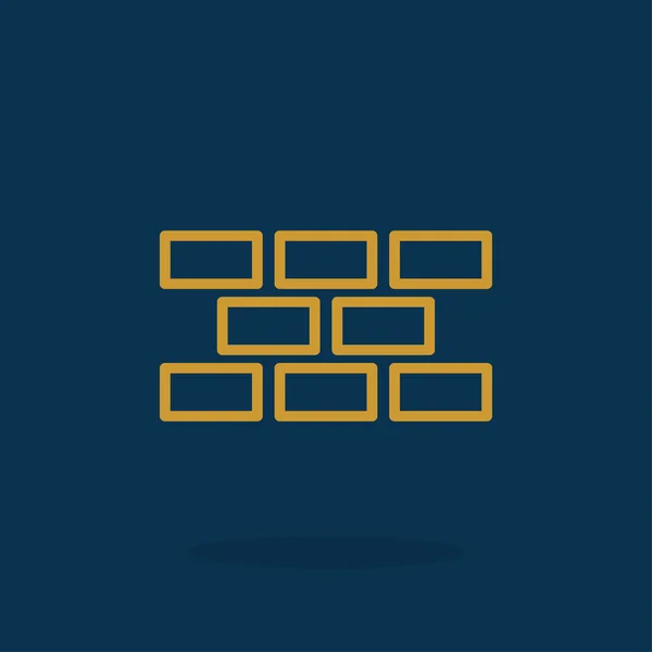Construction briques icône — Image vectorielle