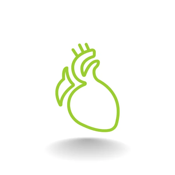 Heart organ icon — Stock Vector