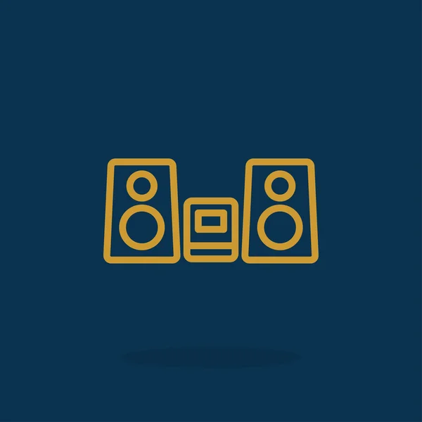 Icona del sistema audio domestico — Vettoriale Stock