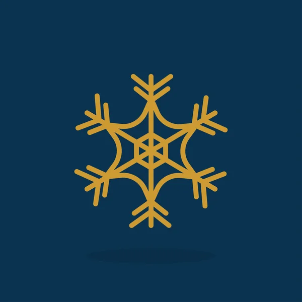 Invierno Copo de nieve icono — Vector de stock