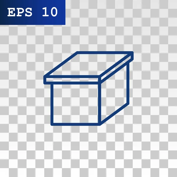 Paquete caja de cartón icono — Vector de stock