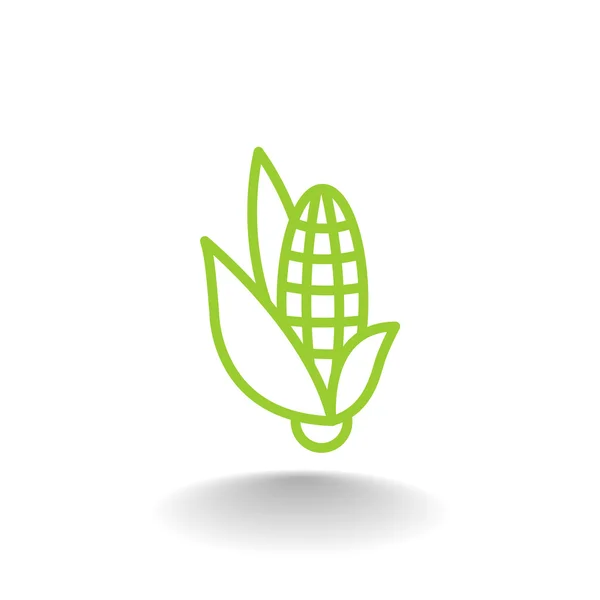 Flat corn icon — Stock Vector