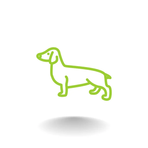 Basset Hound icono — Vector de stock