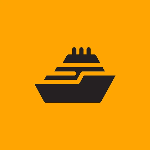 Icono web del barco . — Vector de stock