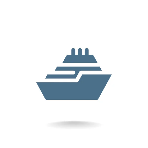 Schip web pictogram. — Stockvector