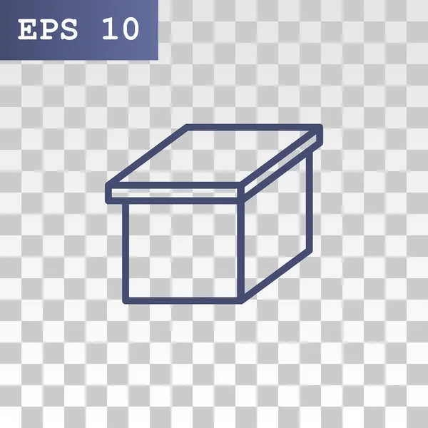 Paquete caja de cartón icono — Vector de stock