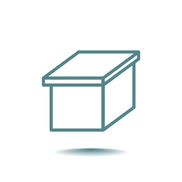 Значок картонної коробки пакунка — стоковий вектор