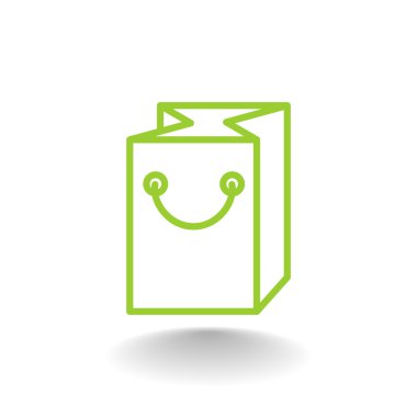 kağıt ambalaj ya da çanta simgesi