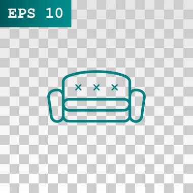 düz kanepe simgesi.