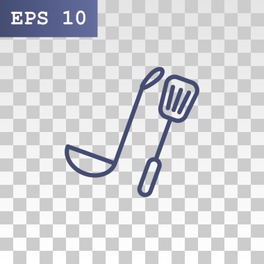 Kepçe ve spatula simgesi