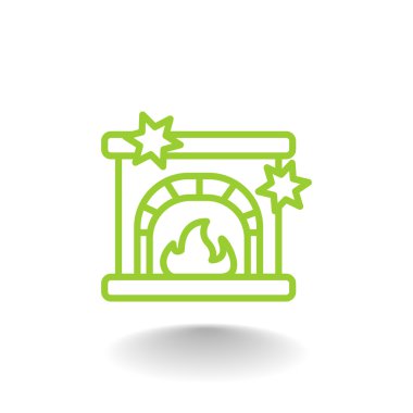 Noel şömine simgesi