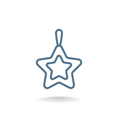 Noel yıldızı simge. 