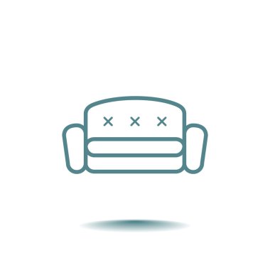 düz kanepe simgesi.