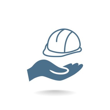 inşaat kask el simgesi