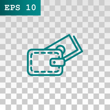 Para simgesi olan cüzdan