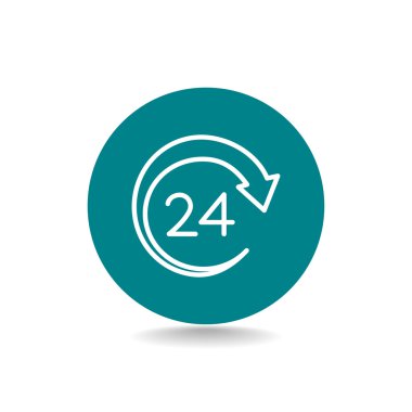 Yirmi dört saat hizmet simgesi