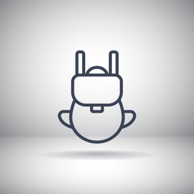 turist sırt çantası simgesini