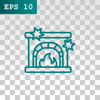 Noel şömine simgesi