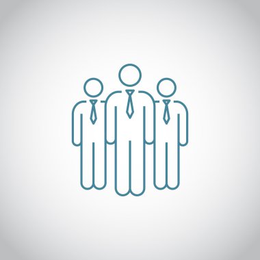 Grup iş insanlar simgesinin