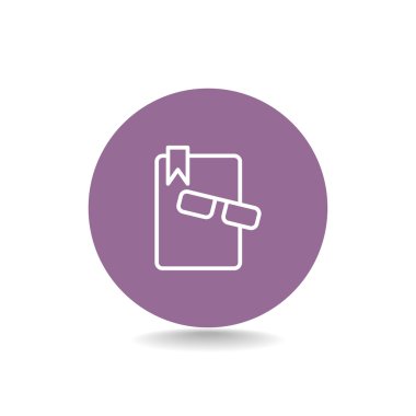 kitap ve gözlük simgesi