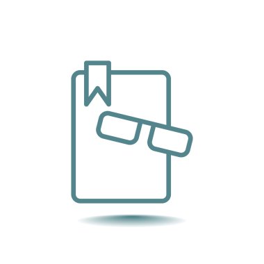 kitap ve gözlük simgesi