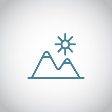 dağlar seyahat simgesi