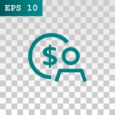 Çalışanın ücret simgesi