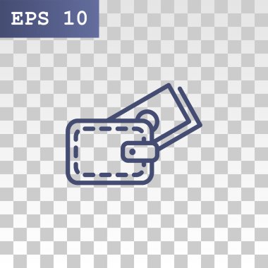 Para simgesi olan cüzdan