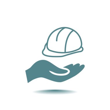 inşaat kask el simgesi