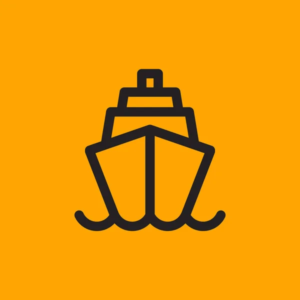 Icono web del barco . — Vector de stock