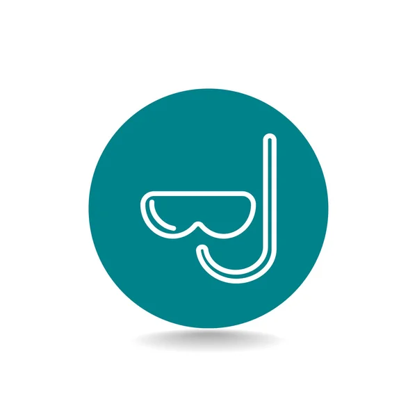 Pictogram masker en snorkel — Stockvector