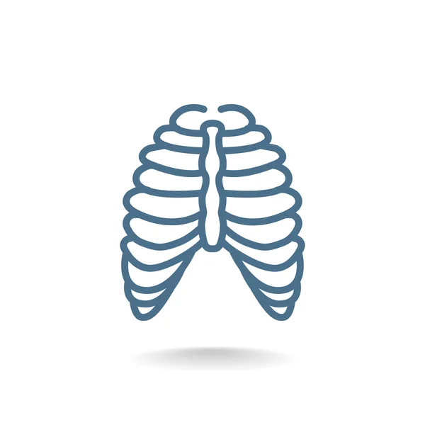 Icône thorax humain — Image vectorielle