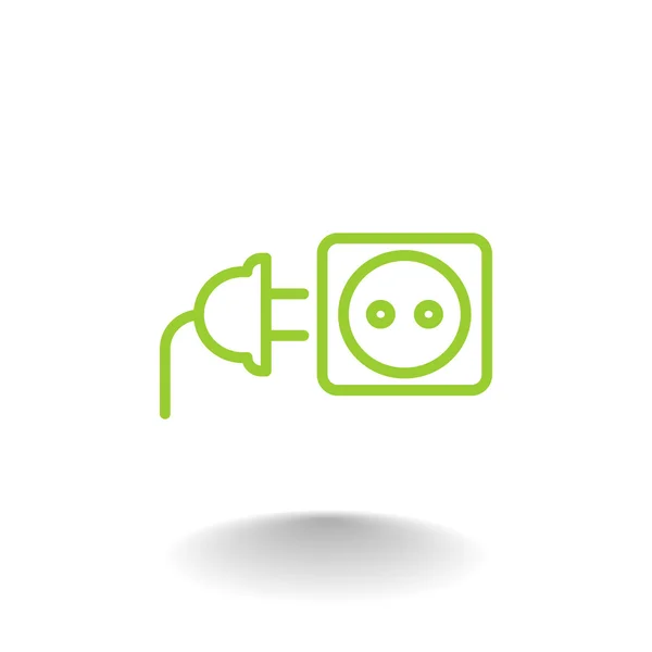 Enchufe y socket icono — Vector de stock