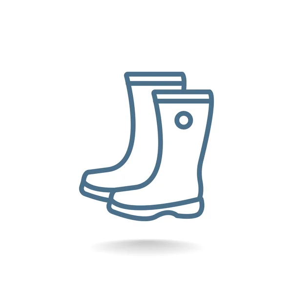 Icono botas de goma — Vector de stock
