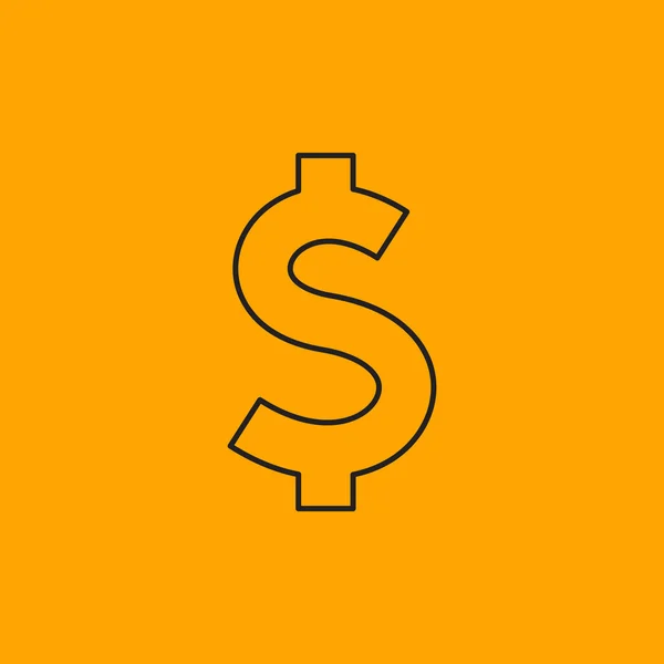 Pieniądze ikona - znak dolara — Wektor stockowy