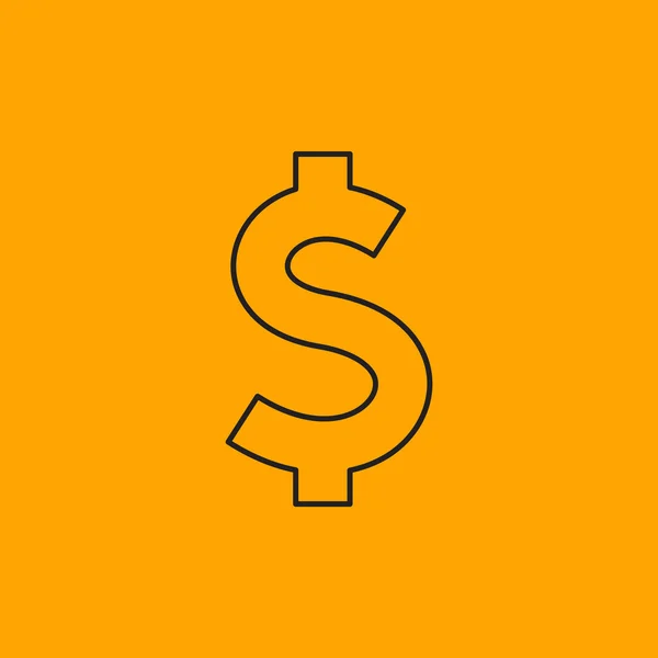 Icono del dinero - signo del dólar — Vector de stock