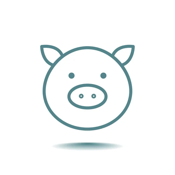 Свині голову значок — стоковий вектор