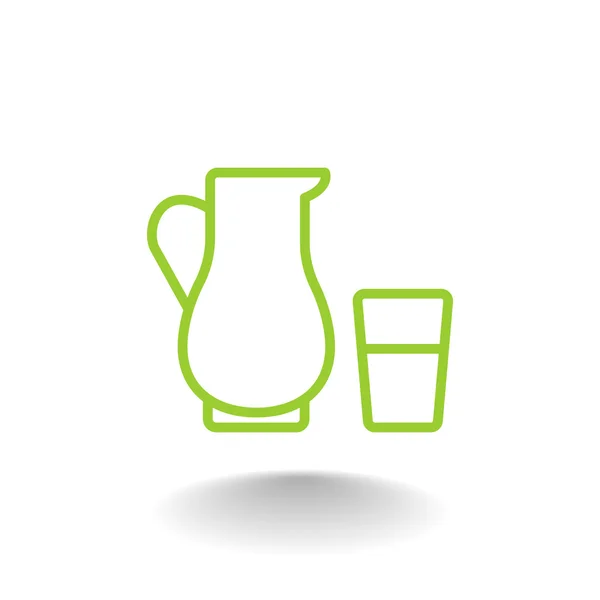 Jug of milk icon — Stock Vector