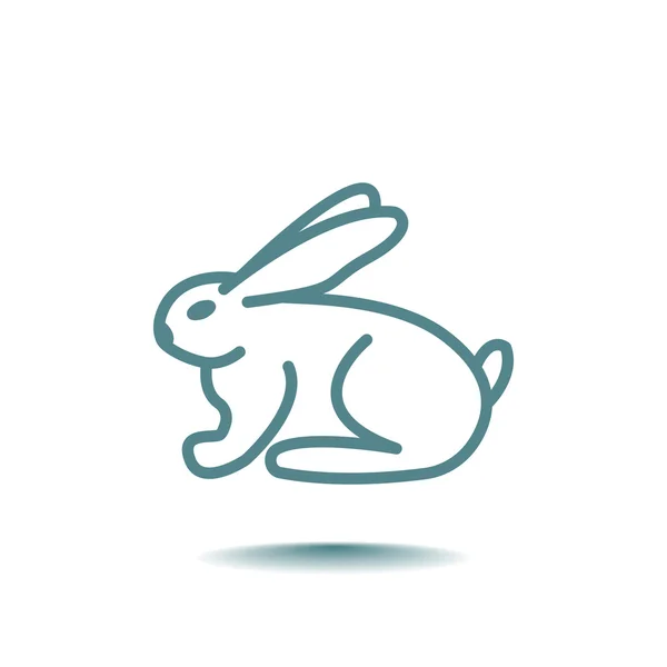 Значок кролика или кролика — стоковый вектор