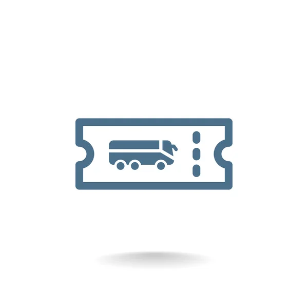 Icono del billete de autobús — Vector de stock