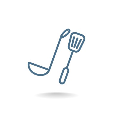 Kepçe ve spatula simgesi