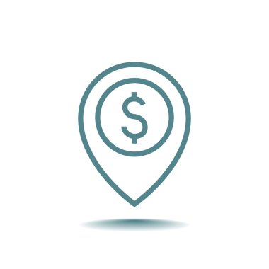 Dolar işaretli harita işaretleyici