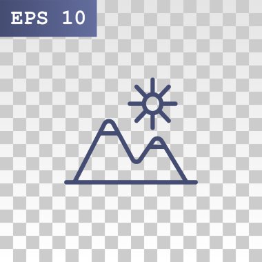 dağlar seyahat simgesi