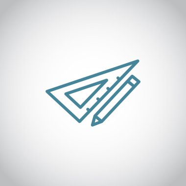 Cetvel simgesi olan kalem