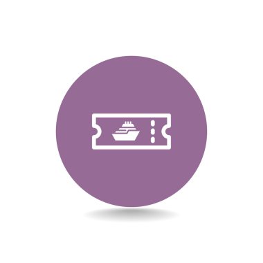 Cruise gemi bilet simgesi