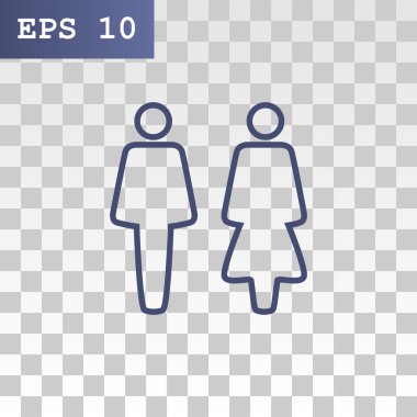 Düz tuvalet simgeler, vektör çizim.