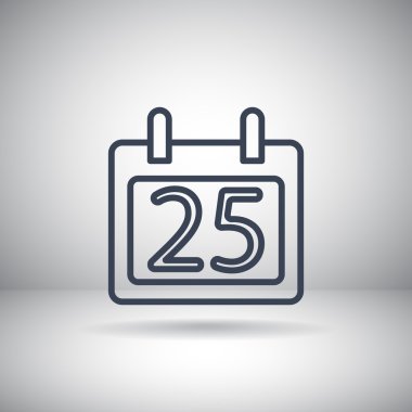 25 Aralık takvim simgesini