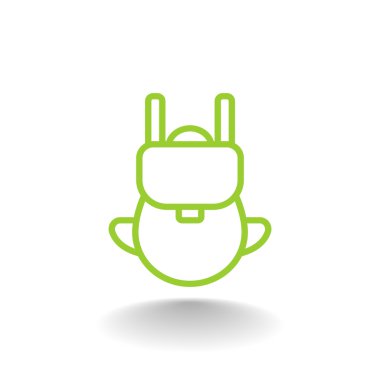 turist sırt çantası simgesini